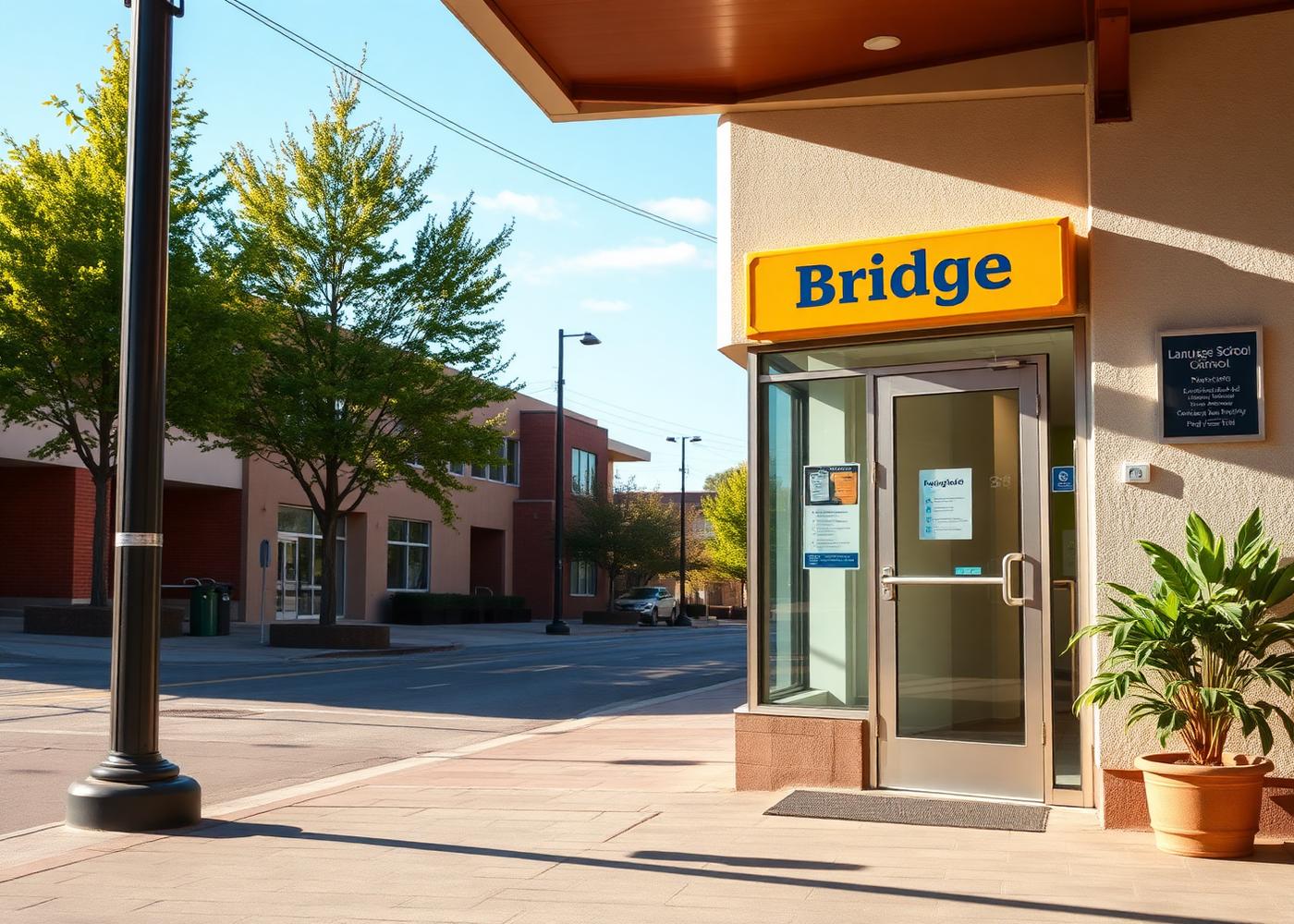 Street view of the Bridge Language School entrance
